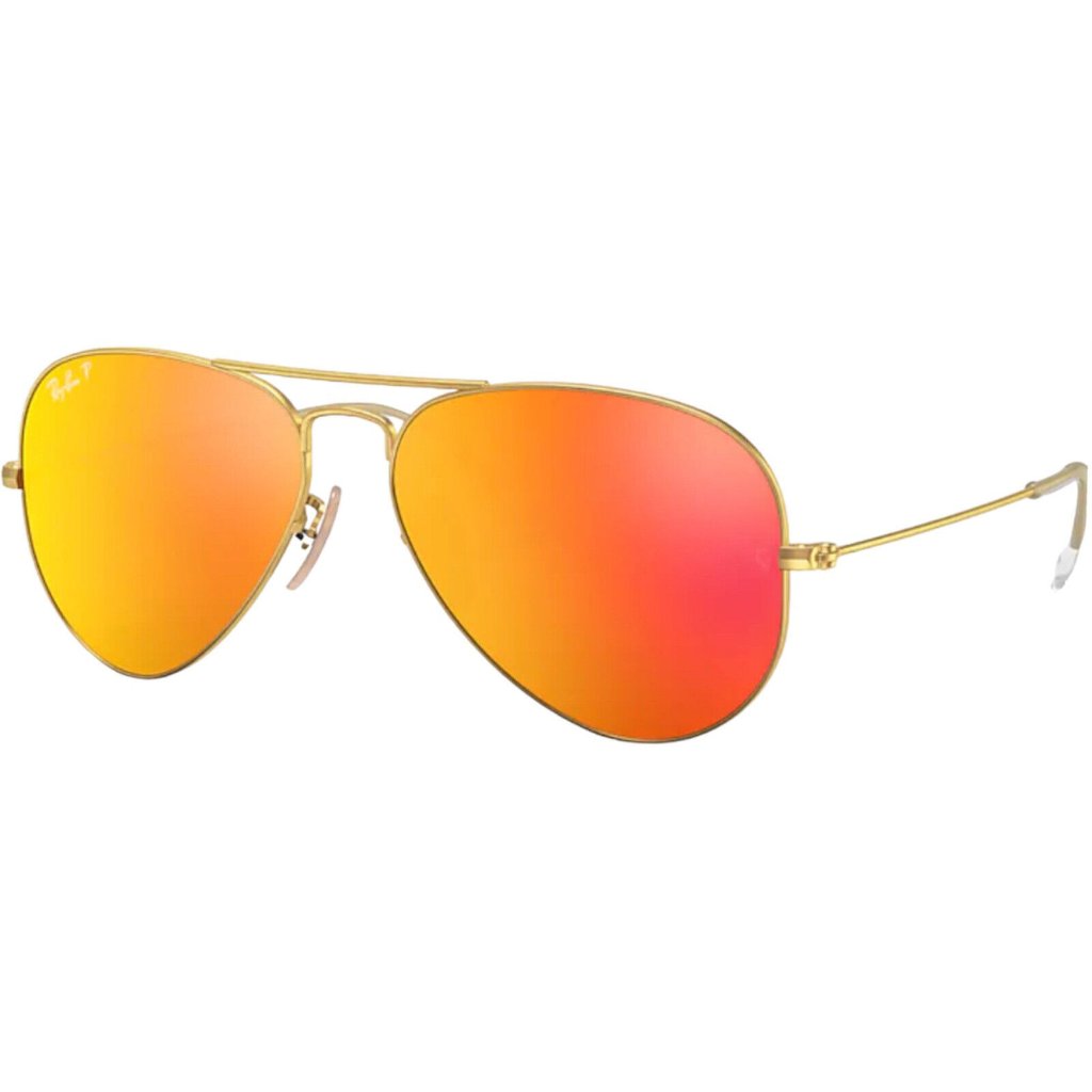Authentic Ray-Bans Rb3025 Aviator Large Metal 112/69 58 14 2n F=Gold L=Orange